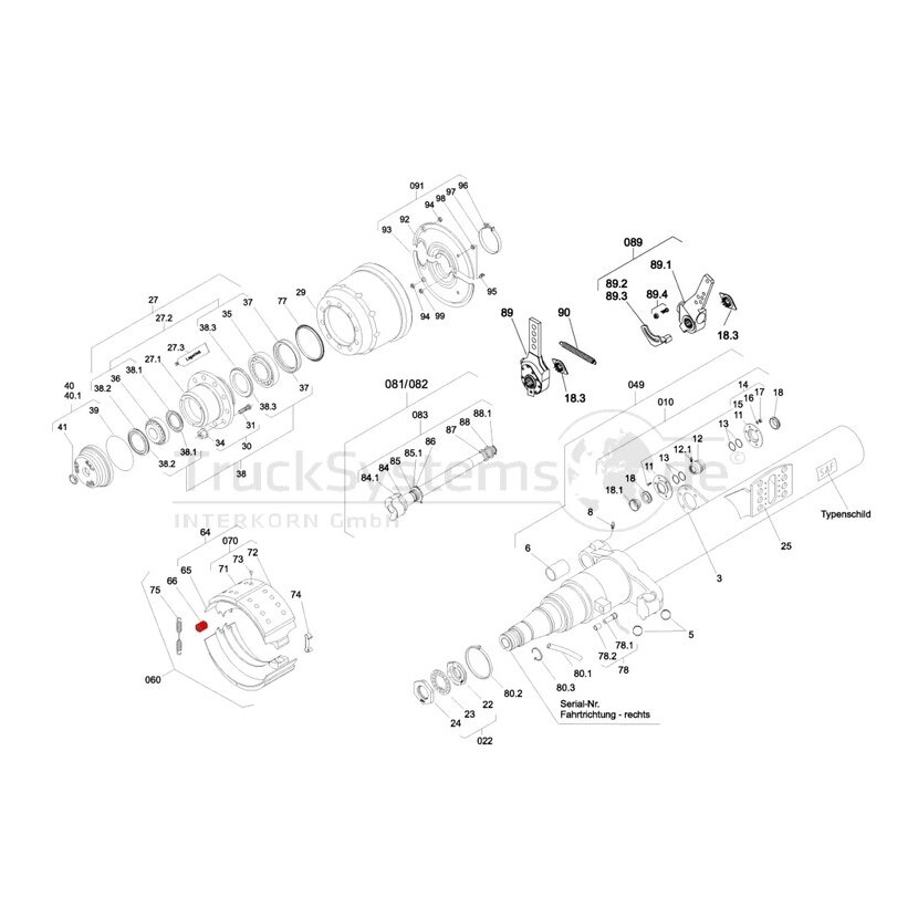 Bremsbacke im Austausch - SAF 3 054 0129 01
