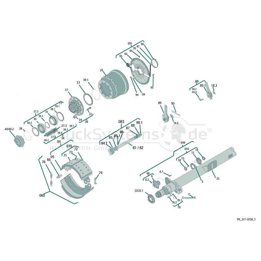SAF Bremsbacken-Satz - 3 434 3616 00