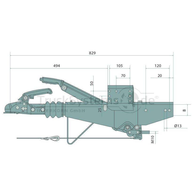 AL-KO Vierkantbremse Typ 161 S 1600Kg - 1251904