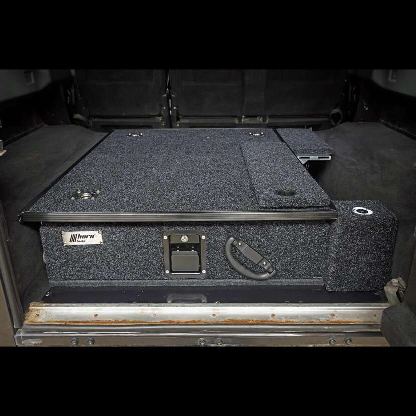 horntools Land Rover Defender 110 Schublade mit Seitenteil Kofferraum - HCDDEF