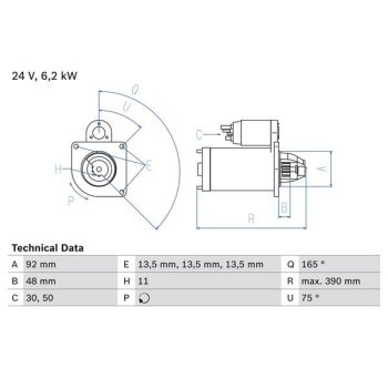 BOSCH Starter 0 986 020 880 - 0986020880 passend für...