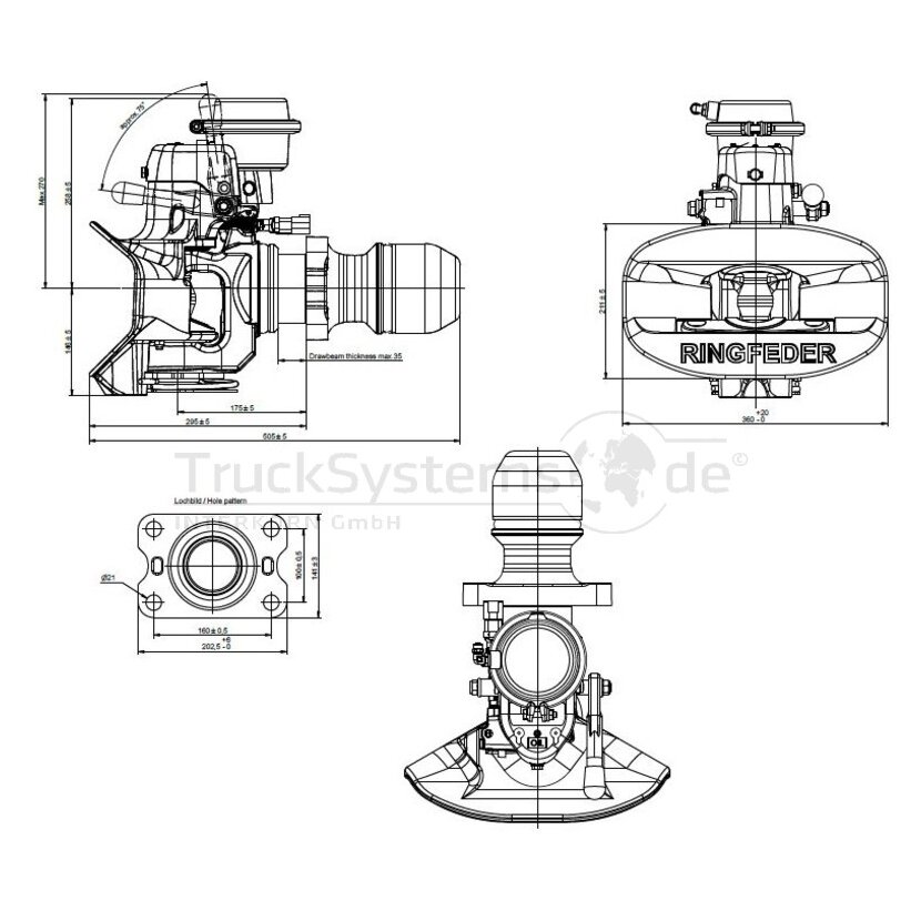 RINGFEDER Anhängerkupplung automatisch RF50 AM
