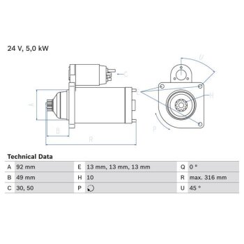 BOSCH Starter 0 986 023 430 - 0986023430 für 2995988