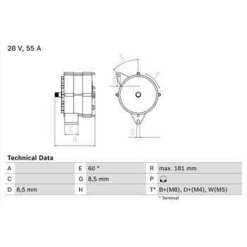 BOSCH Generator 0 986 034 430 - 0986034430 für 1620918