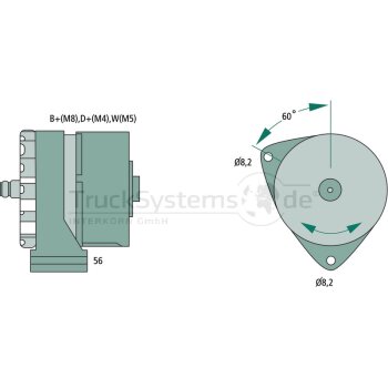 BOSCH Generator 0 986 034 430 - 0986034430 für 1620918