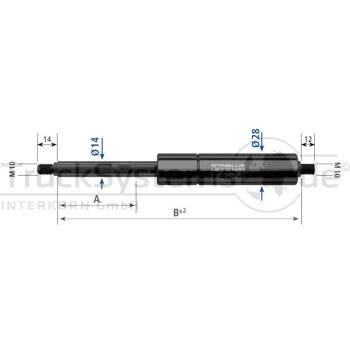 STABILUS GF-Dämpfer 14/ 28 2KN-Lg 780mm-H 345mm  -...