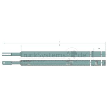 BPW Druckgestänge AVM 80E 870mm - 10.10.265034 -...