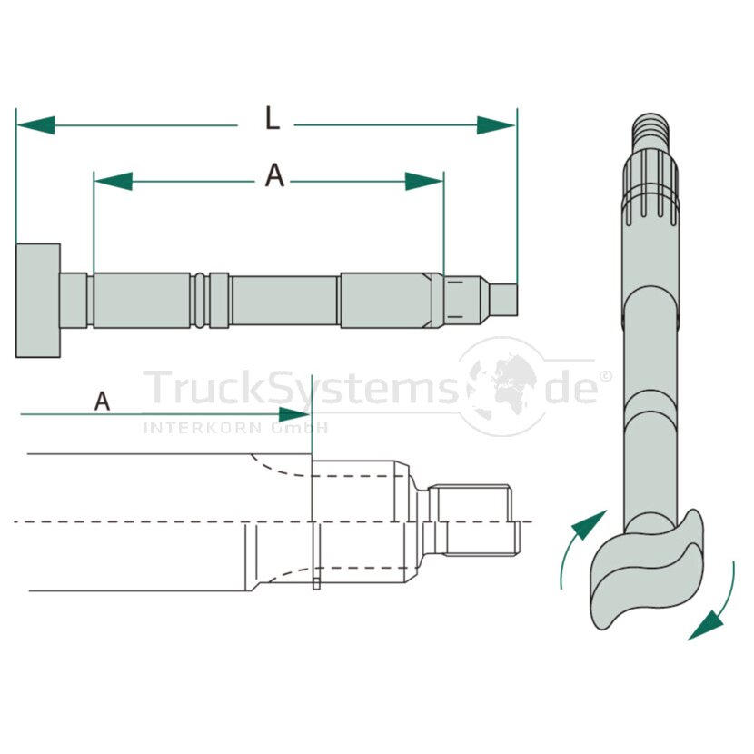 Bremswelle 42/42 x 733 / 615 5  - 046.293-20A - 4044407100464 - 04629320A