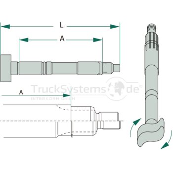Bremswelle 42/42 x 733 / 615 5  - 046.293-20A -...