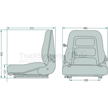Staplersitz B12 mit Kontaktschalter - 2401127771