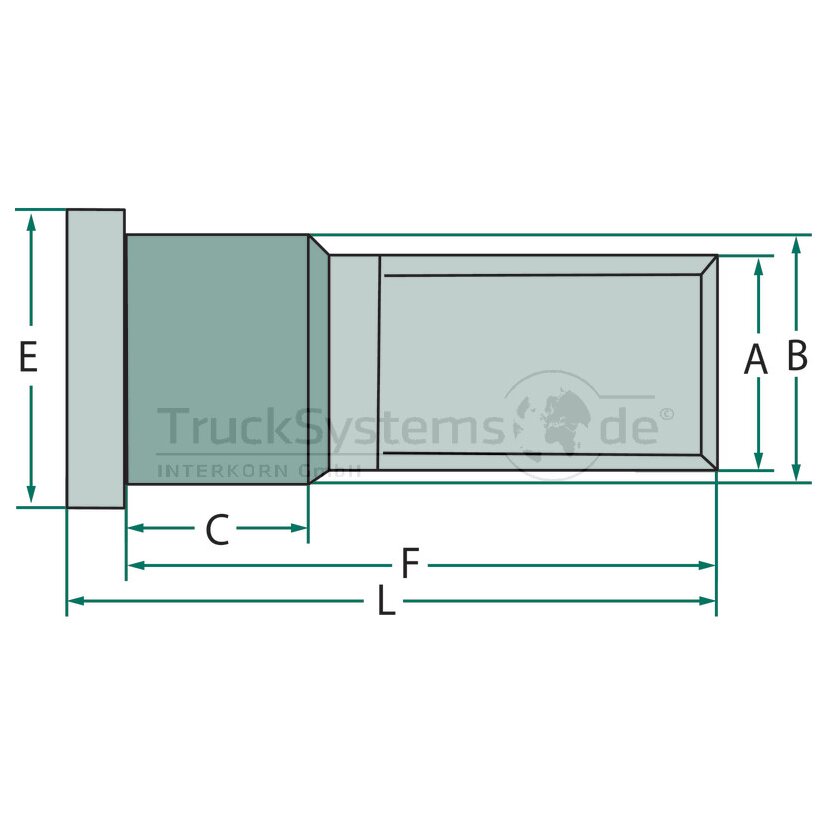 Radbolzen M14x1 5 verzinkt  - 64.100-48 - 4260279978240 - 6410048