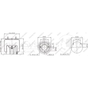 Luftfederbalg Weweler - YP1R12828W