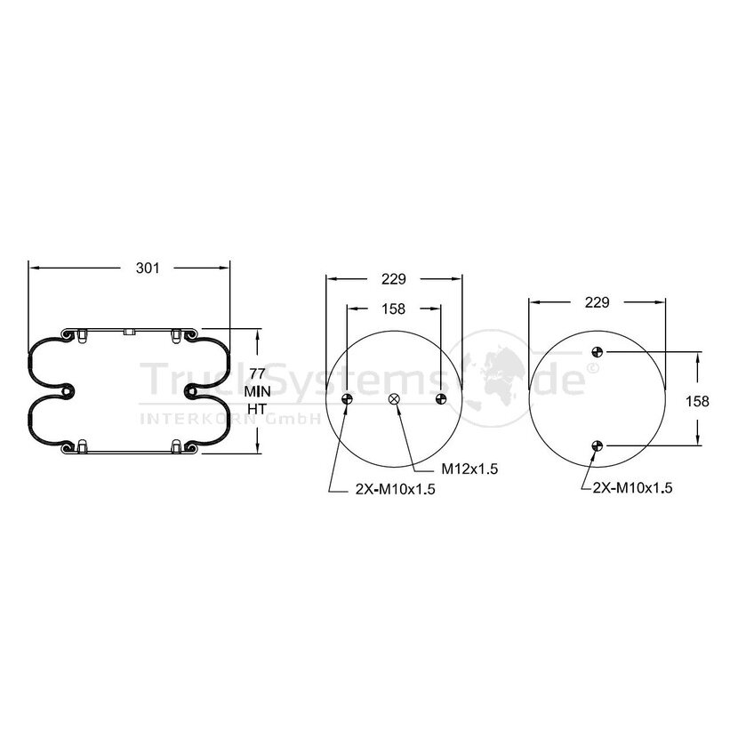 FIRESTONE Luftfederbalg Firestone W01 M58 6147  - W01M586147