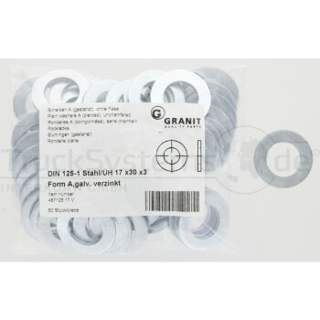 Scheibe DIN 125 17 V VE50  - 487125 17 V -  - 48712517V