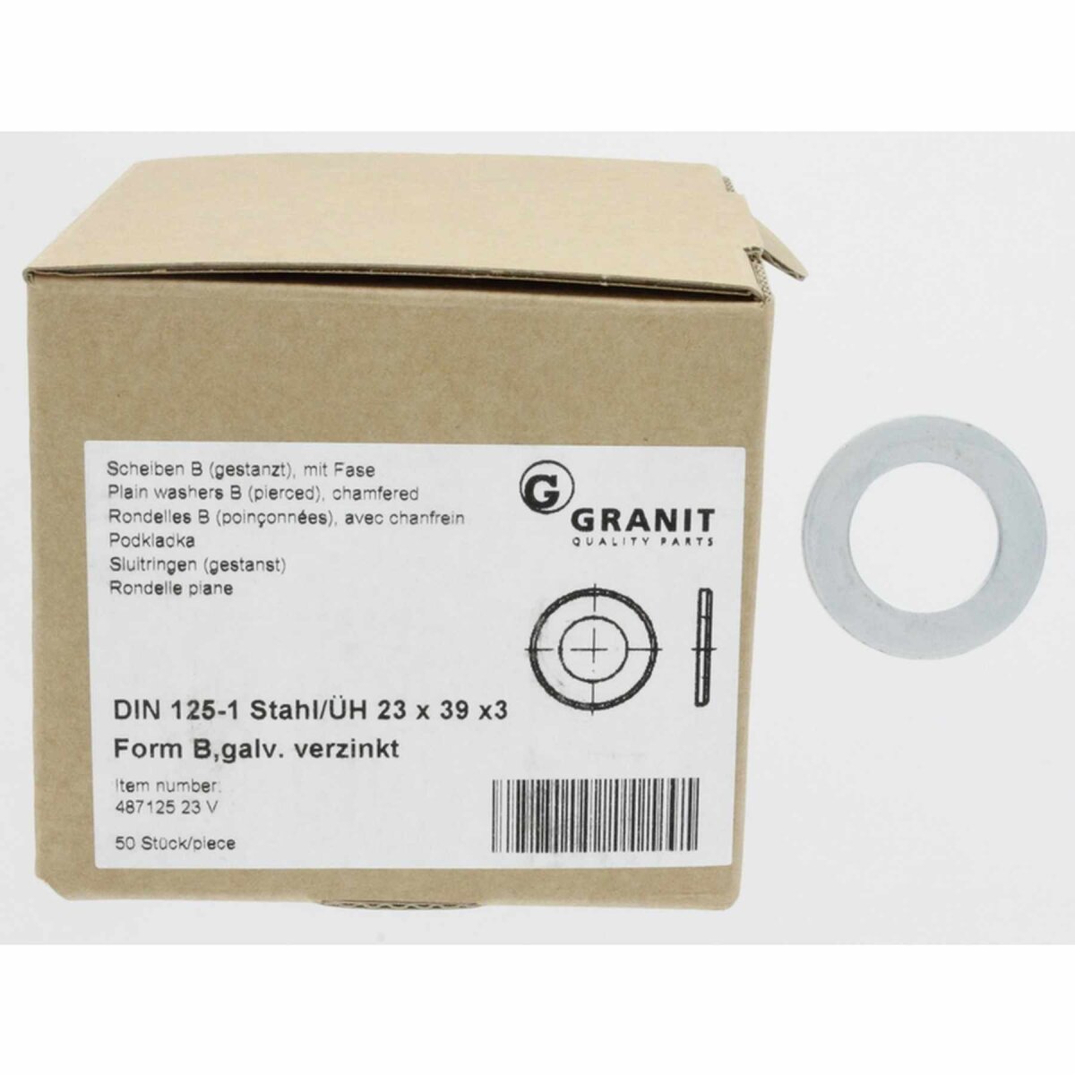 Scheibe DIN 125 23 V VE50 - 487125010