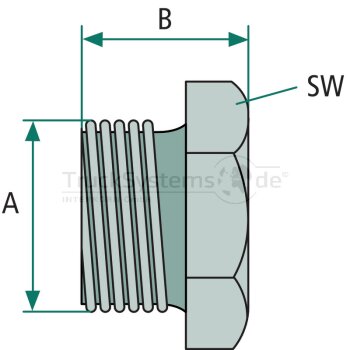 Verschlussschraube M22 x 1 5 ohne O-Ring  - 076.177-00A -...