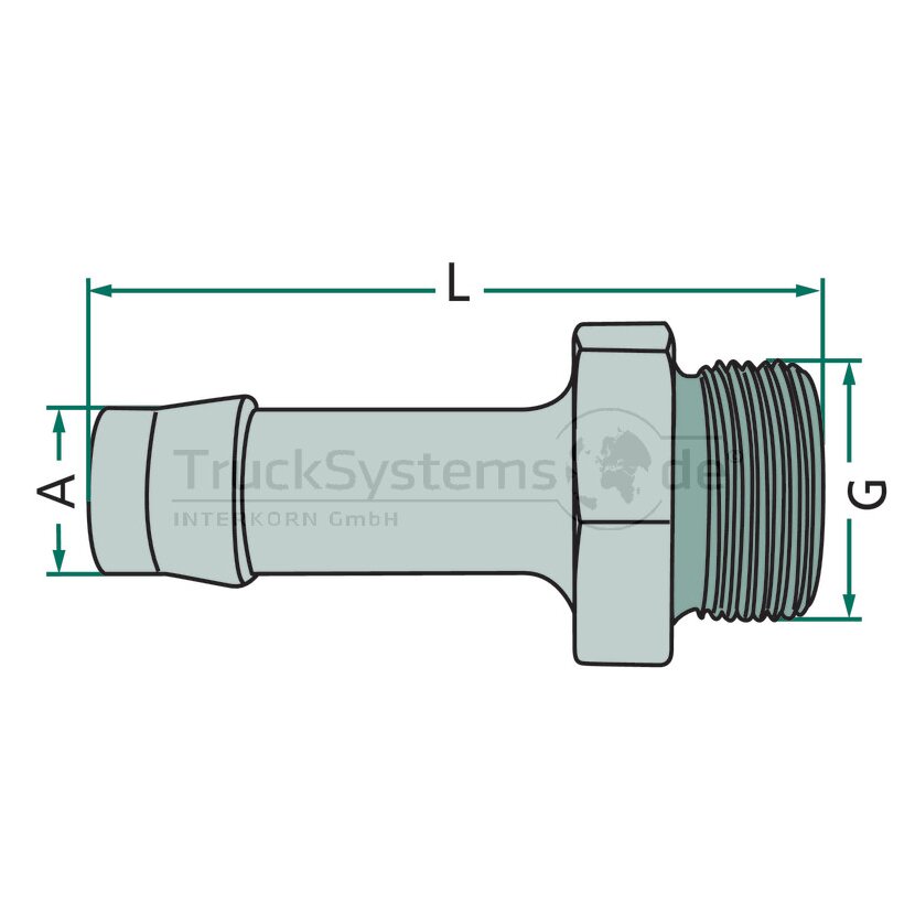 Schlauchstutzen M 22 x 1 5 AG  - 213EB026 - 4044407016987