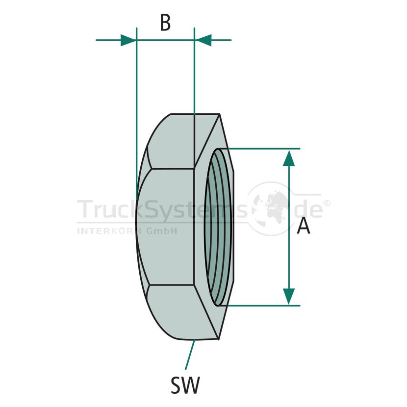 Gegenmutter M 22 x 1 5 IG  - 076.170-00A - 4044407010831 - 07617000A