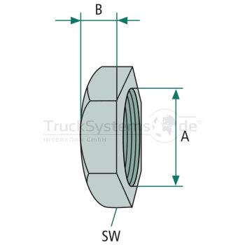 Gegenmutter M 22 x 1 5 IG  - 076.170-00A - 4044407010831...