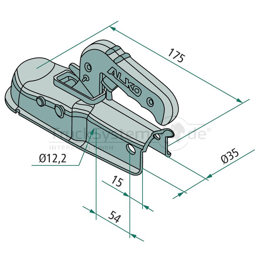 AL-KO Zugkugelkupplung AK 7A-Plus Rund 35mm  - 1367022