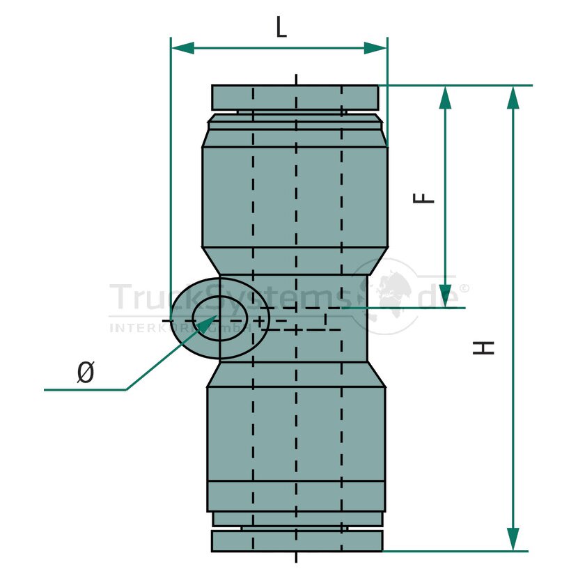 B-GV-4-KU Gerader Verbinder - 03070100