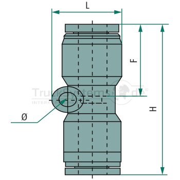 B-GV-4-KU Gerader Verbinder - 03070100
