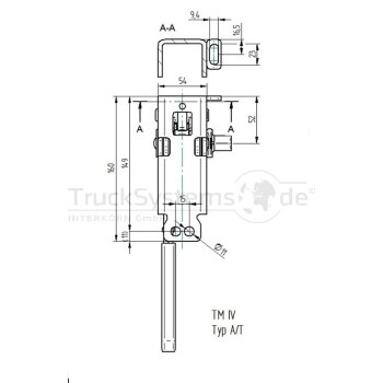 HESTERBERG Spannratsche 4 kant links Lochb.: A/T  -...