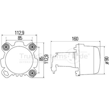 HELLA Scheinwerfer DE-H1 12V B: 112 9mm - 1BL 247 042-001...