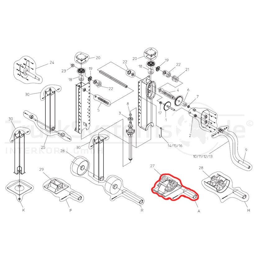 HAACON Stützfuss komplett Ausgleich S/LA  - 202783