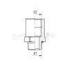 RAUFOSS COUPLINGS Reduzieradapter 623.7692 - 6237692