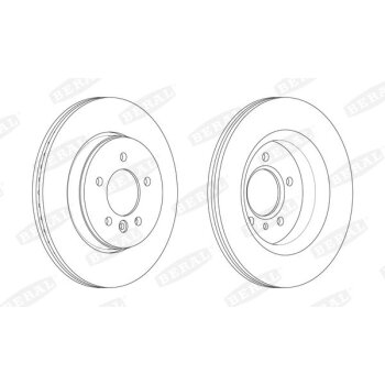 BERAL Bremsscheibe BCR381A für 2N0615601
