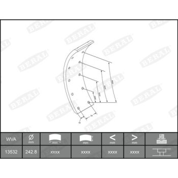 BERAL Bremsbelagsatz, Trommelbremse KBL13020.0-1561 -...