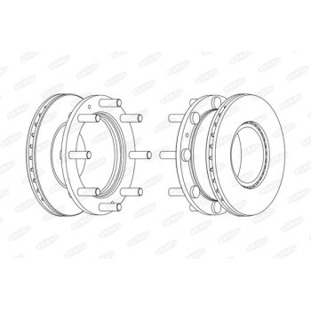 BERAL Bremsscheibe BCR308A für 0299 2636