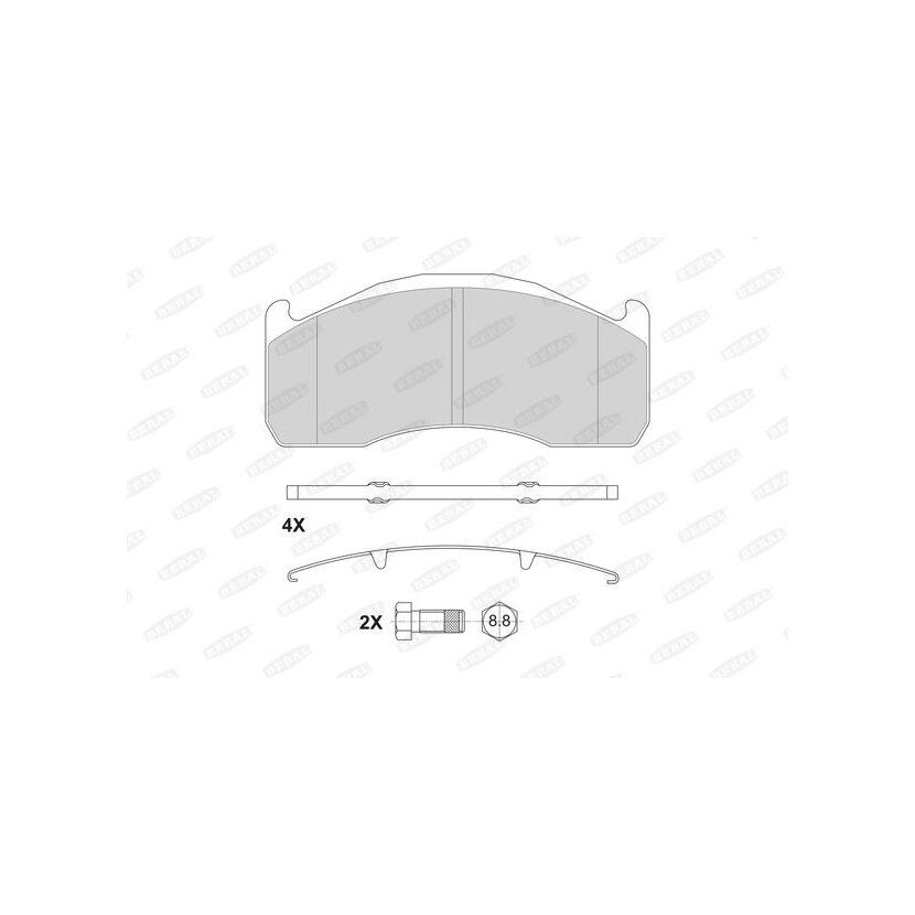 BERAL Bremsbelagsatz, Scheibenbremse BCV29151TK für 207 681 01