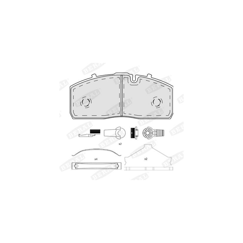 BERAL Bremsbelagsatz, Scheibenbremse BCV29340TK für 250410020