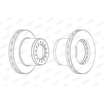 BERAL Bremsscheibe BCR189A für 1962314