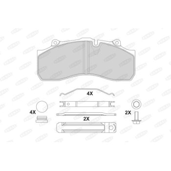BERAL Bremsbelagsatz, Scheibenbremse BCV29143TK für...