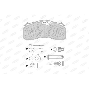 BERAL Bremsbelagsatz, Scheibenbremse BCV29257TK für...