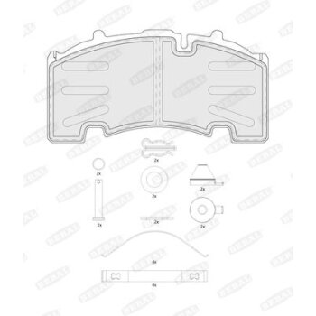 BERAL Bremsbelagsatz, Scheibenbremse BCV29264TK für...