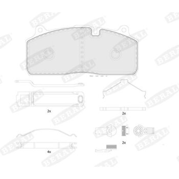 BERAL Bremsbelagsatz, Scheibenbremse BCV29274TK für...