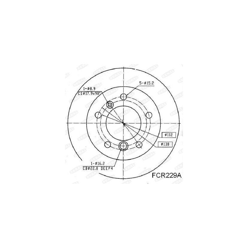 BERAL Bremsscheibe BCR229A für 2D0 615 601 A