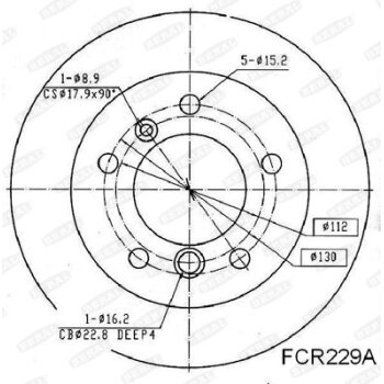 BERAL Bremsscheibe BCR229A für 2D0 615 601 A