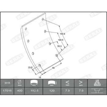 BERAL Bremsbelagsatz, Trommelbremse KBL17016.2-1561 -...