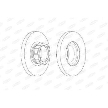 BERAL Bremsscheibe BCR354A für 670 421 00 12