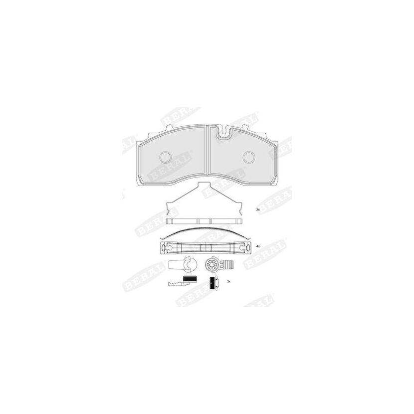 BERAL Bremsbelagsatz, Scheibenbremse BCV29343TK für 3057001400