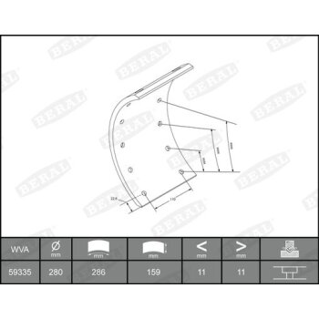 BERAL Bremsbelagsatz, Trommelbremse KBL59335.0-1561 -...