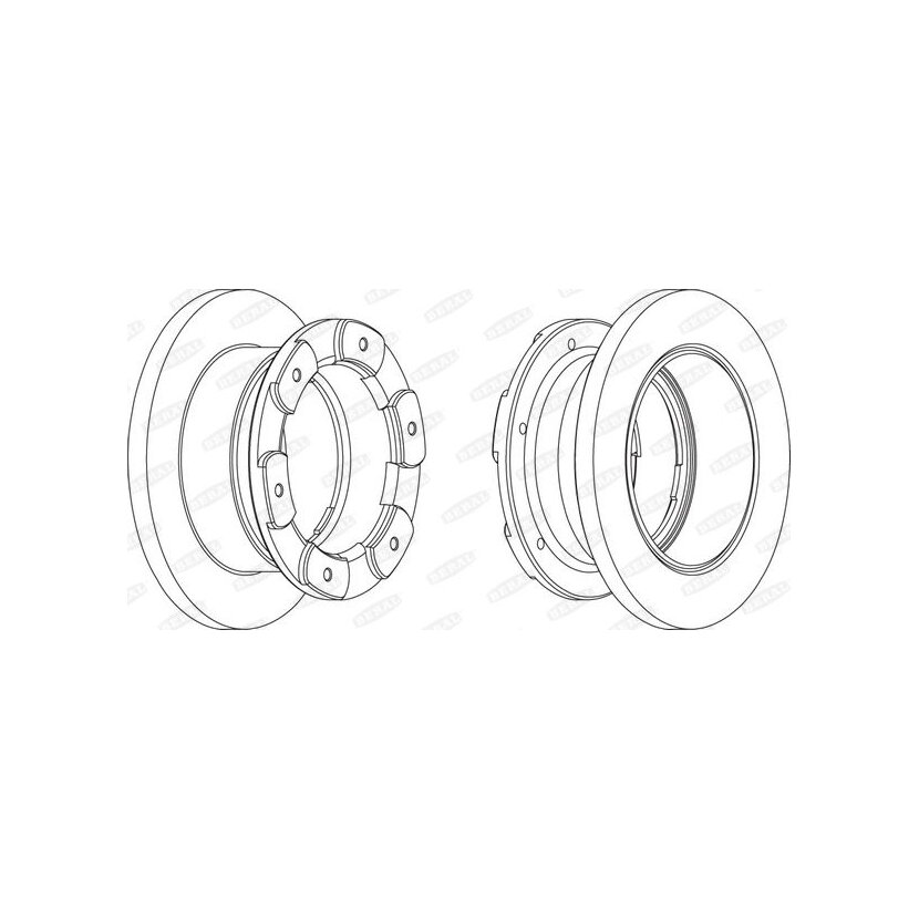 BERAL Bremsscheibe BCR236A für 004247 1150
