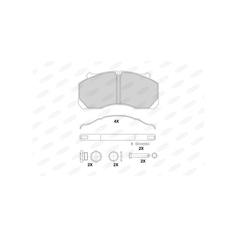 BERAL Bremsbelagsatz, Scheibenbremse BCV29150BK für 2992669