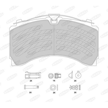 BERAL Bremsbelagsatz, Scheibenbremse BCV29244TK für...