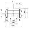 FRAUENTHAL Luftbehälter ø396x750mm 80l ALU Kon.  - 204083